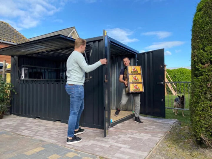 DISMOUNTABLE BAR CONTAINER 4×2 METERS BLACK RAL 9005