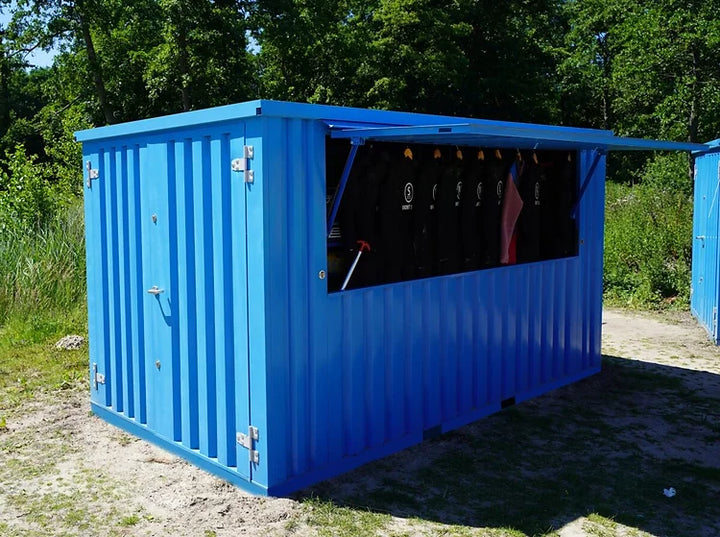 DISMOUNTABLE BAR CONTAINER 3×2 METERS BLUE RAL 5012