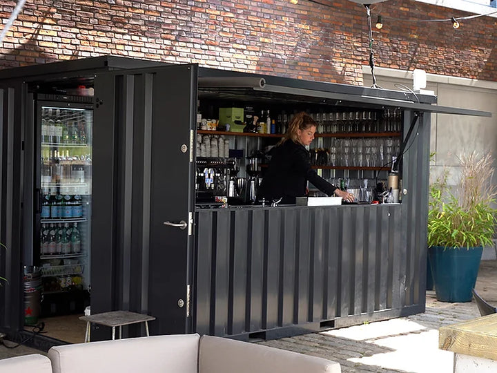 DISMOUNTABLE BAR CONTAINER 3×2 METERS BLACK RAL 9005