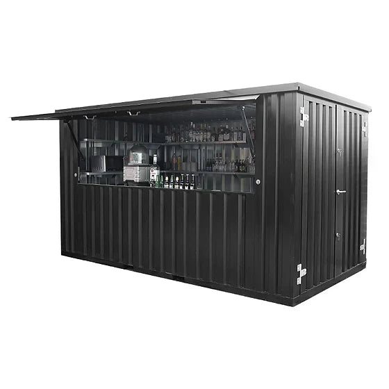 DISMOUNTABLE BAR CONTAINER 4×2 METERS BLACK RAL 9005