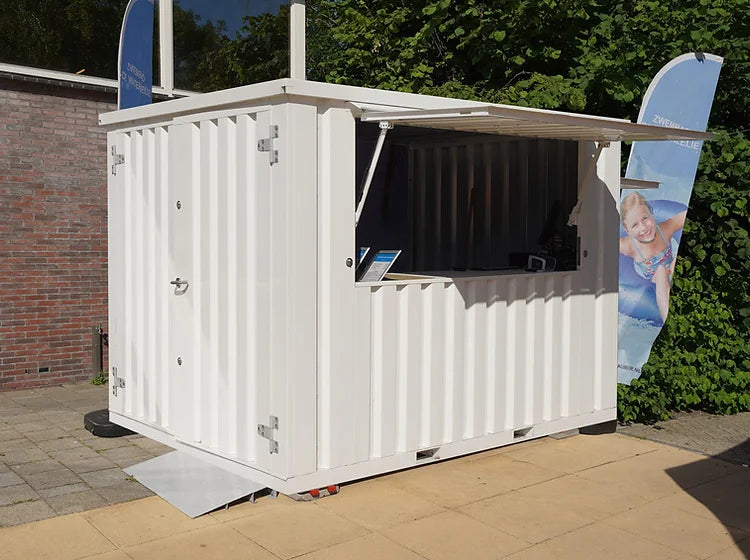 DISMOUNTABLE BAR CONTAINER 4×2 METERS WHITE RAL 9016