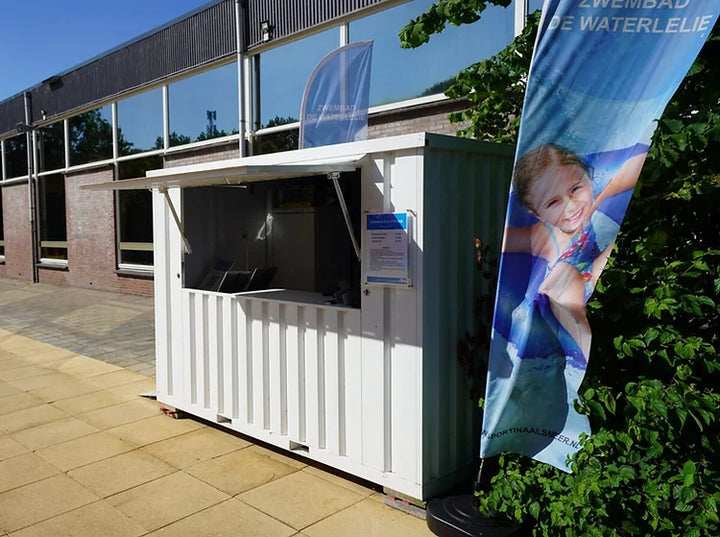 DISMOUNTABLE BAR CONTAINER 3×2 METERS WHITE RAL 9016