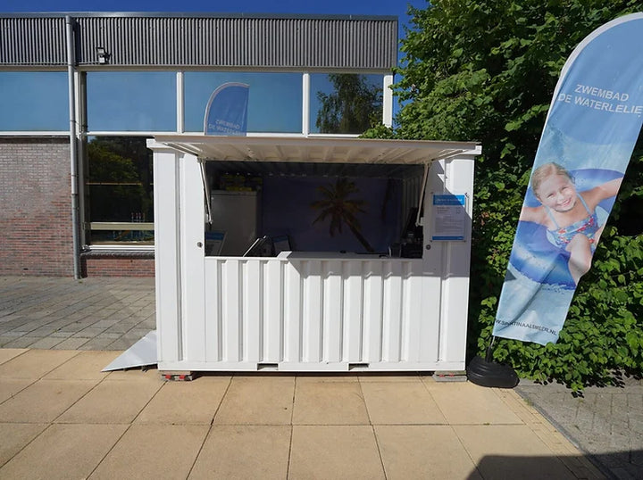 DISMOUNTABLE BAR CONTAINER 3×2 METERS WHITE RAL 9016